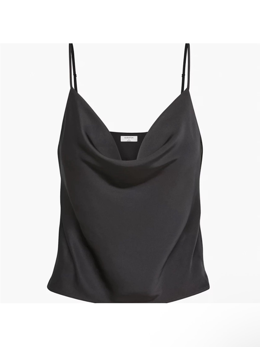 Aritzia Babaton Cowlneck Camisole Top Black XS